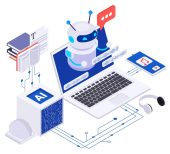 ai-powered-content-creation-isometric-concept-with-chatbot-laptop-screen-3d-vector-illustration_1284-82523